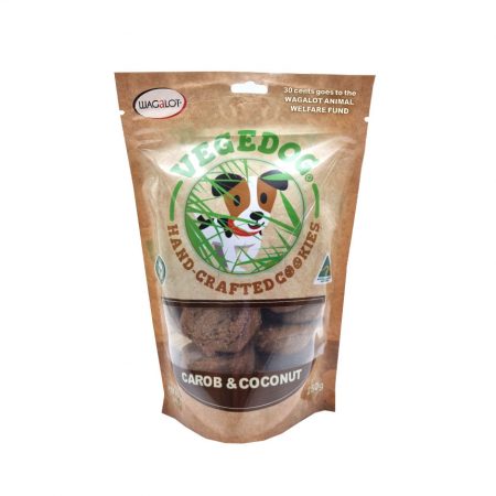 Vege Dog Cookies – Carob & Coconut – 250g