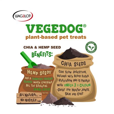 Vege Dog Cookies – Chia & Hemp – 250g