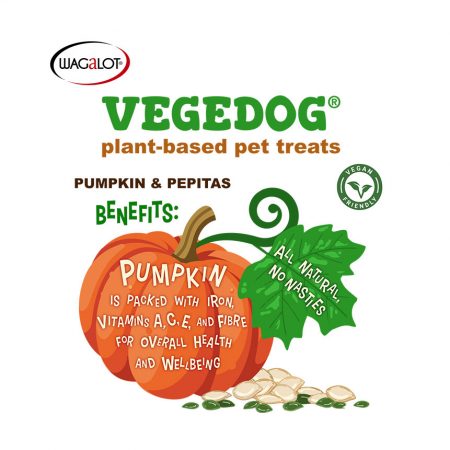 Vege Dog Cookies – Pumpkin & Pepitas – 250g